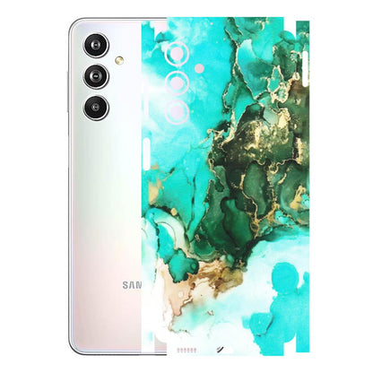 Samsung M/F/Note/Flip and C Phone Skins (All Models) - The Blue Gold Marble - Matte Finish (M-124) Samsung Galaxy F54 (5G)