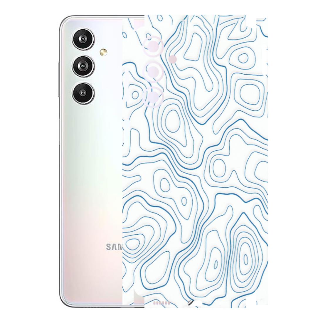 Samsung M/F/Note/Flip and C Phone Skins (All Models) - Blue And White Swirls - Matte Finish (M-139) Samsung Galaxy F54 (5G)