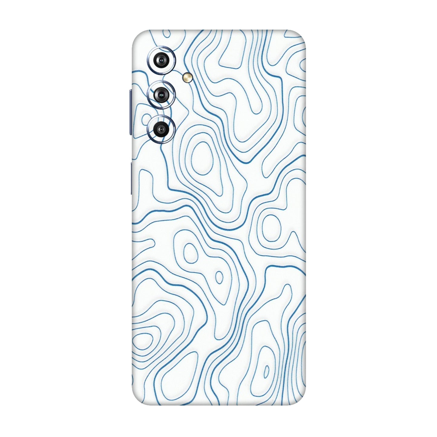 Samsung M/F/Note/Flip and C Phone Skins (All Models) - Blue And White Swirls - Matte Finish (M-139) Samsung Galaxy F54 (5G)