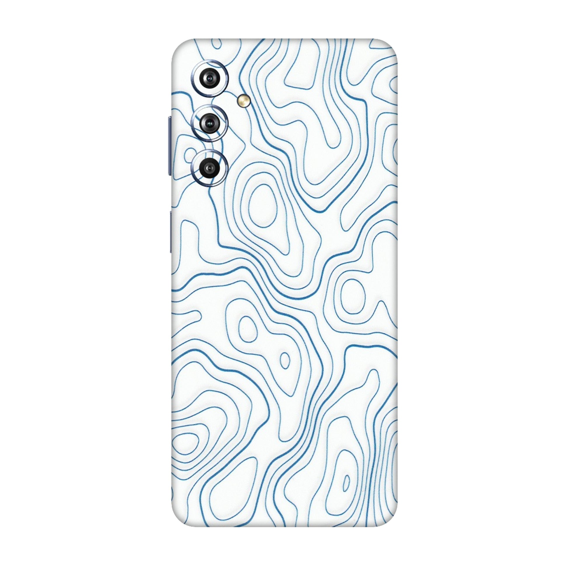 Samsung M/F/Note/Flip and C Phone Skins (All Models) - Blue And White Swirls - Matte Finish (M-139) Samsung Galaxy F54 (5G)