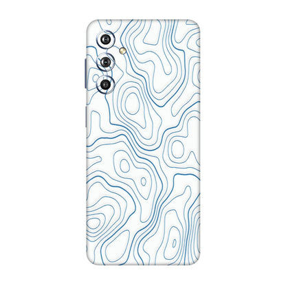 Samsung M/F/Note/Flip and C Phone Skins (All Models) - Blue And White Swirls - Matte Finish (M-139) Samsung Galaxy F54 (5G)