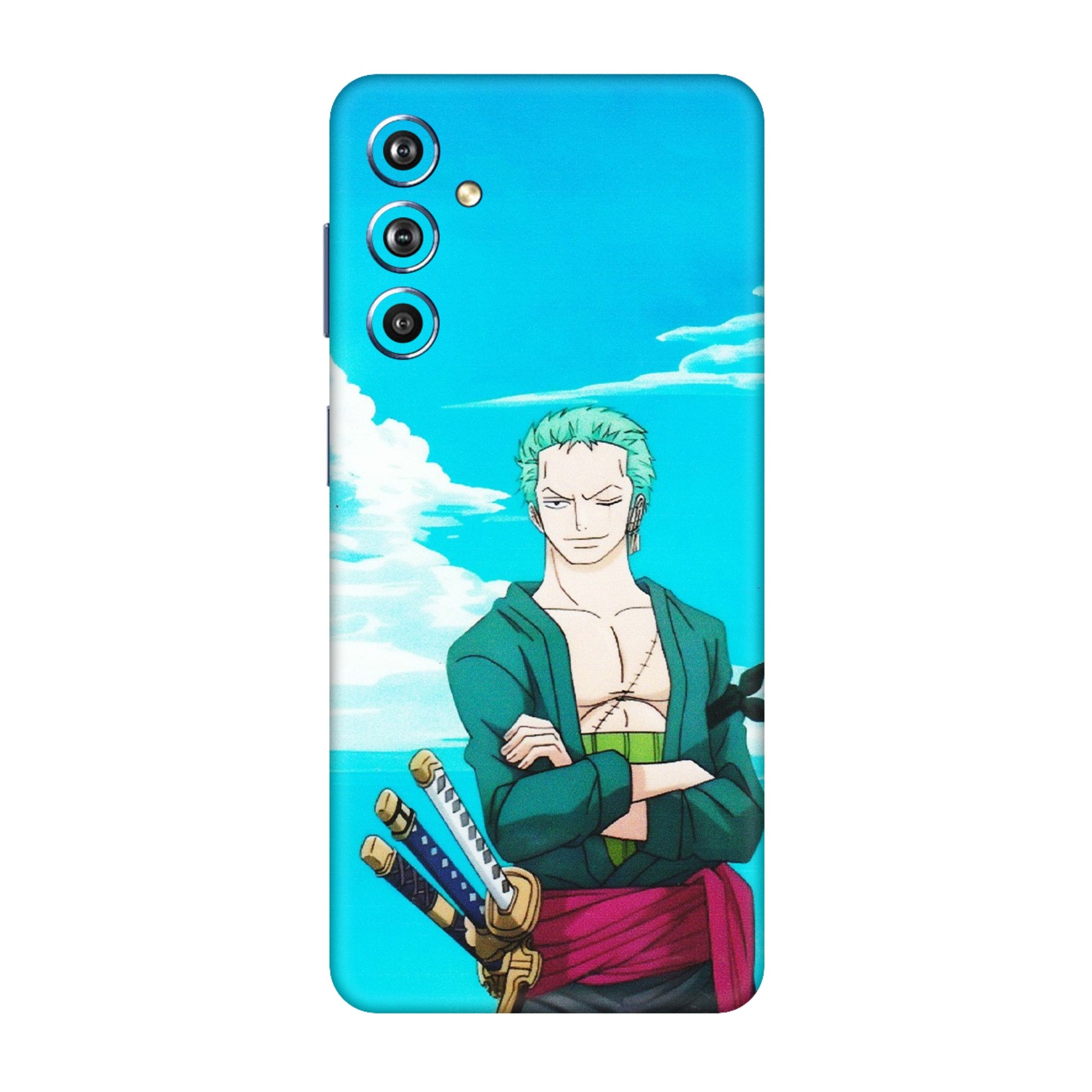 Samsung M/F/Note/Flip and C Phone Skins (All Models) - Cool Swordman Zoro Anime - Matte Finish (M-143) Samsung Galaxy F54 (5G)
