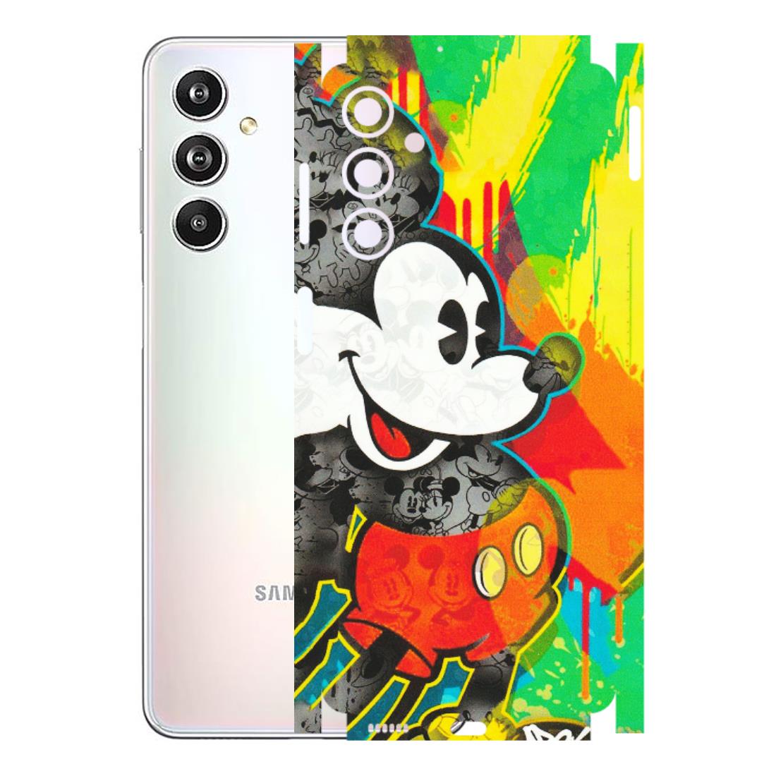 Samsung M/F/Note/Flip and C Phone Skins (All Models) - Multiple Mickey With Colourful Texture - Matte Finish (M-84) Samsung Galaxy F54 (5G)