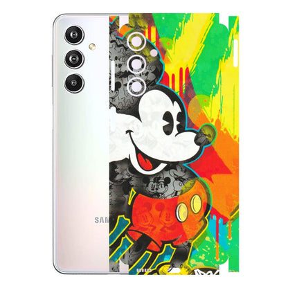 Samsung M/F/Note/Flip and C Phone Skins (All Models) - Multiple Mickey With Colourful Texture - Matte Finish (M-84) Samsung Galaxy F54 (5G)