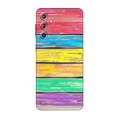 Samsung M/F/Note/Flip and C Phone Skins (All Models) - Multi Colour Wooden Wall - Matte Finish (M-96) Samsung Galaxy F54 (5G)