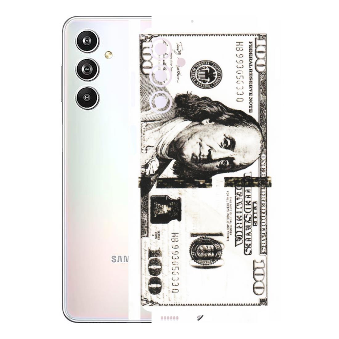 Samsung M/F/Note/Flip and C Phone Skins (All Models) - 100 Dollar Currency - Transparent Finish (T-01) Samsung Galaxy F54 (5G)