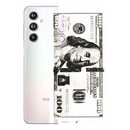 Samsung M/F/Note/Flip and C Phone Skins (All Models) - 100 Dollar Currency - Transparent Finish (T-01) Samsung Galaxy F54 (5G)