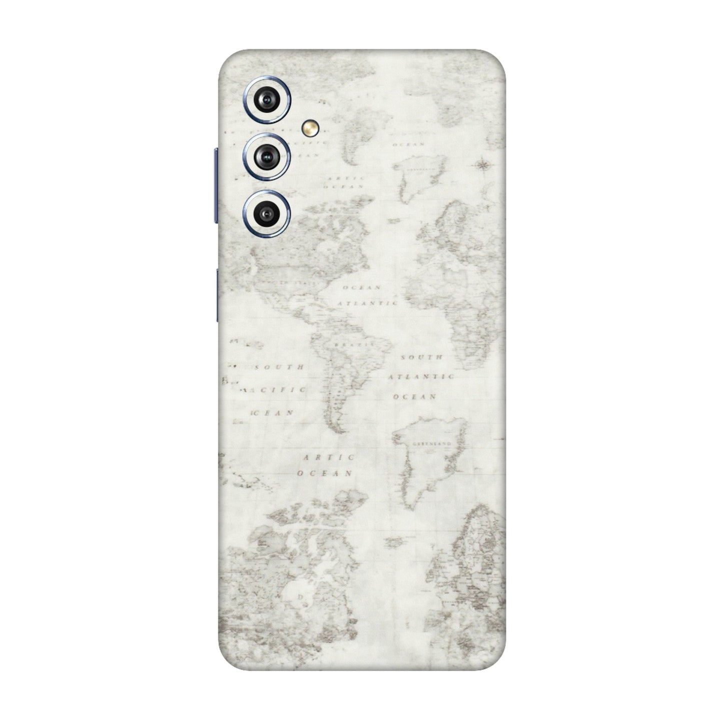 Samsung M/F/Note/Flip and C Phone Skins (All Models) - World Travel Map - Transparent Finish (T-04) Samsung Galaxy F54 (5G)
