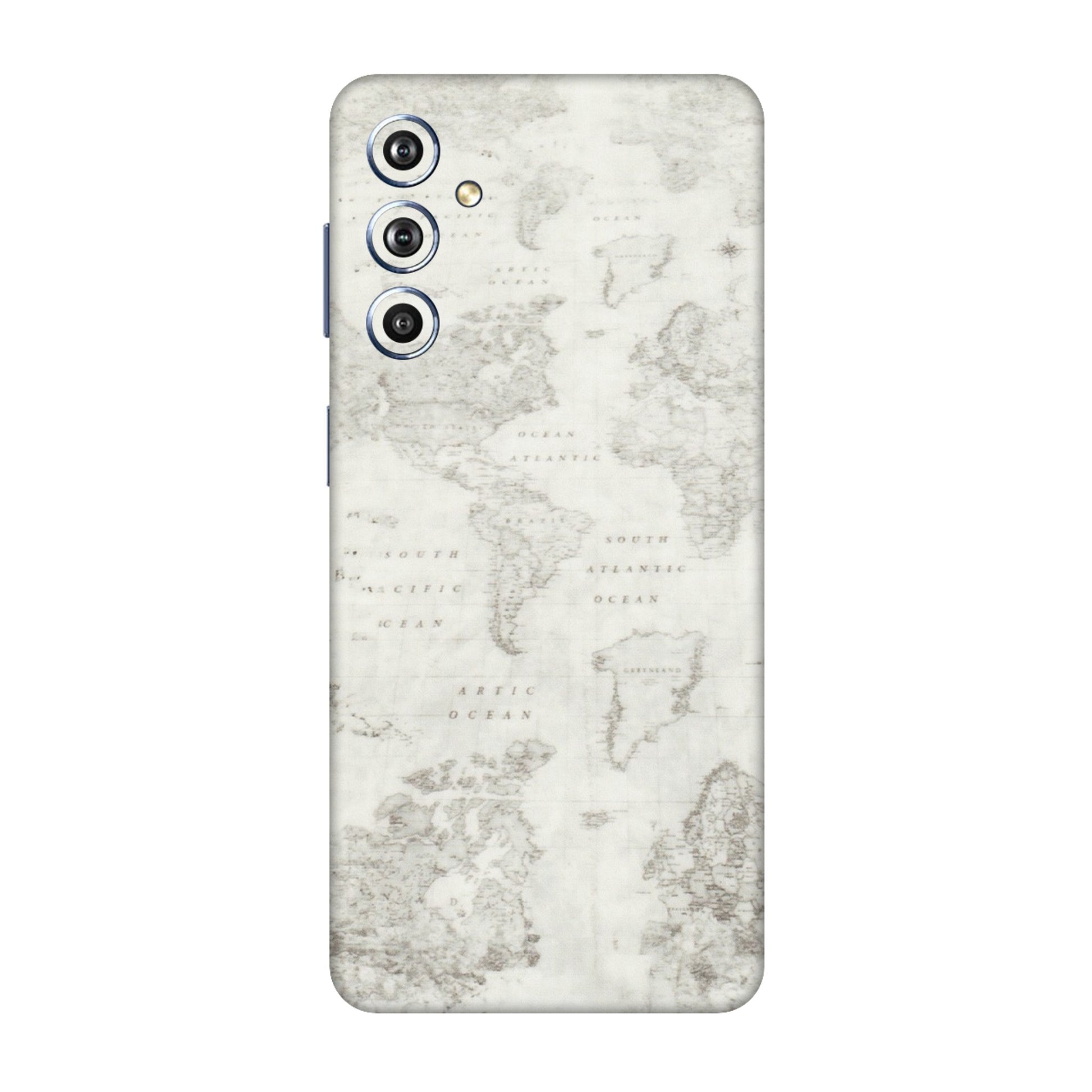 Samsung M/F/Note/Flip and C Phone Skins (All Models) - World Travel Map - Transparent Finish (T-04) Samsung Galaxy F54 (5G)
