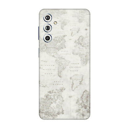 Samsung M/F/Note/Flip and C Phone Skins (All Models) - World Travel Map - Transparent Finish (T-04) Samsung Galaxy F54 (5G)