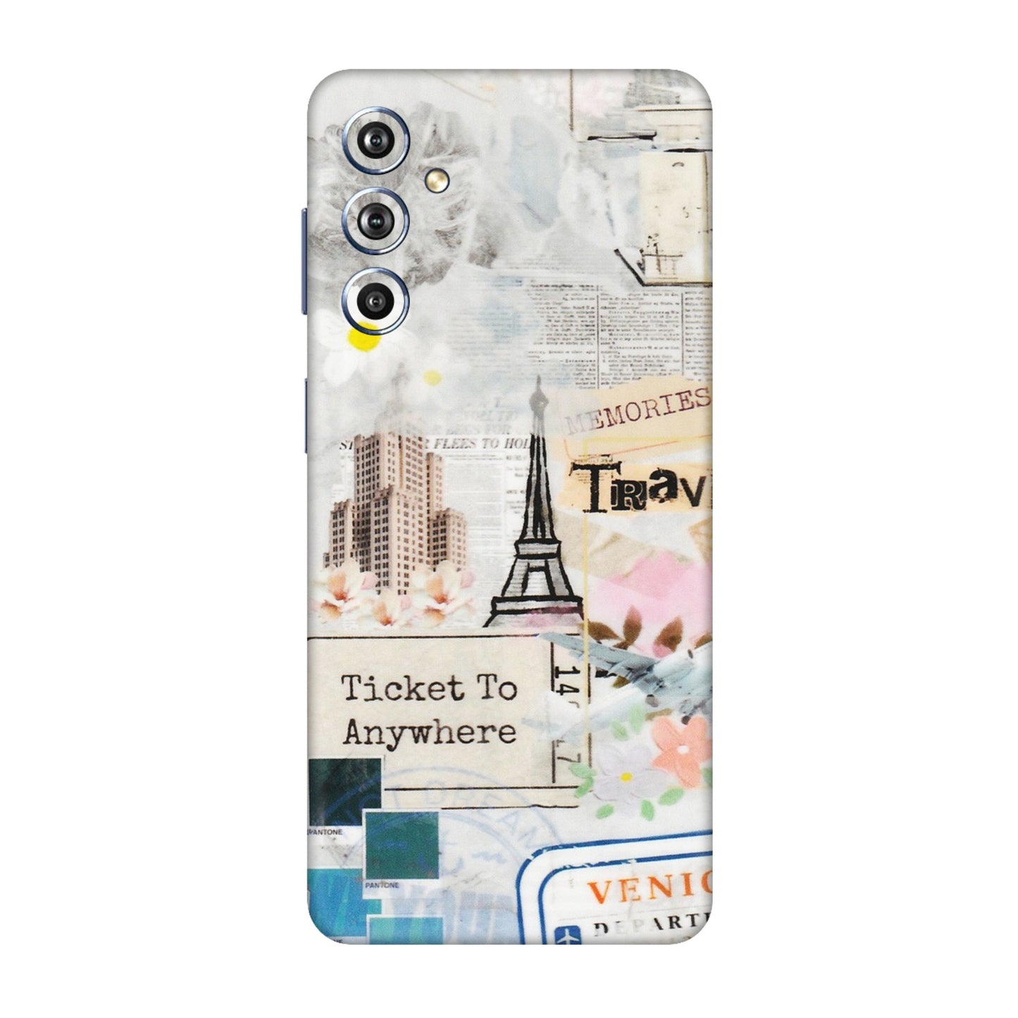 Samsung M/F/Note/Flip and C Phone Skins (All Models) - Travel Memories - Transparent Finish (T-09) Samsung Galaxy F54 (5G)