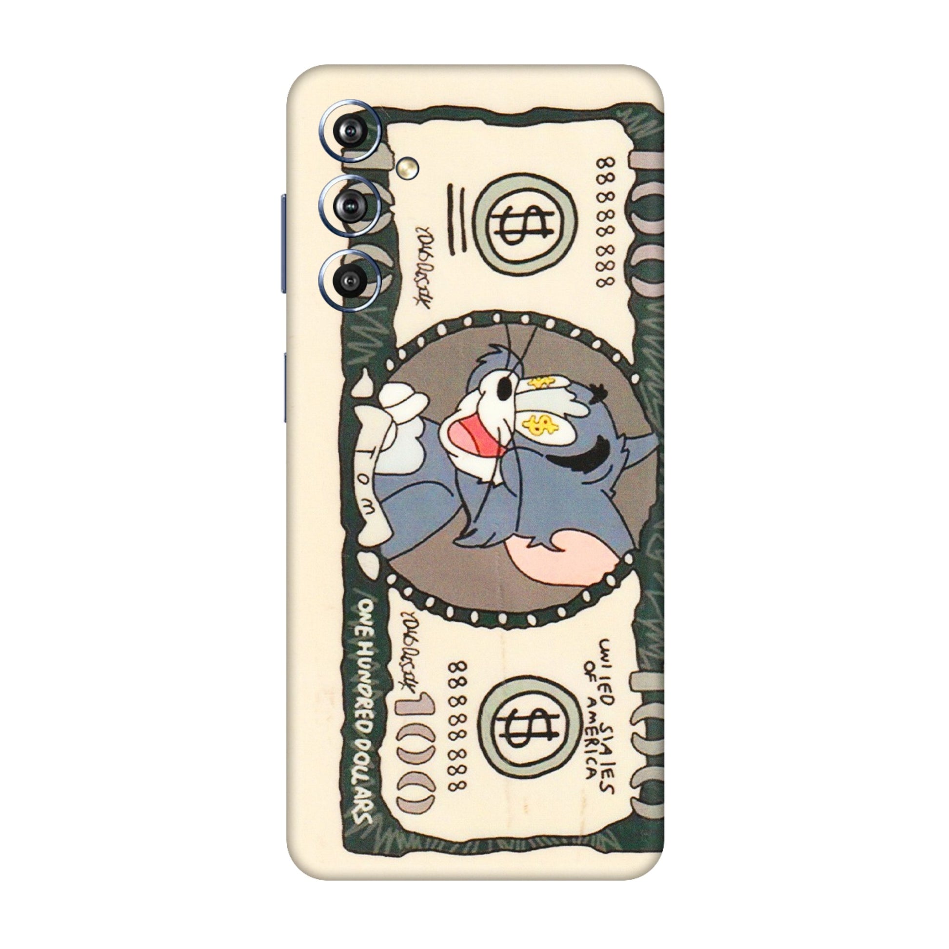 Samsung M/F/Note/Flip and C Phone Skins (All Models) - One Hundred Dollar Tom - Transparent Finish (T-16) Samsung Galaxy F54 (5G)