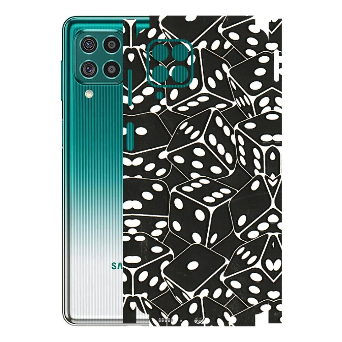 Samsung M/F/Note/Flip and C Phone Skins (All Models) - Big Black Dices - 3D Embossed Finish (L-106) Samsung Galaxy F62