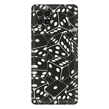 Samsung M/F/Note/Flip and C Phone Skins (All Models) - Big Black Dices - 3D Embossed Finish (L-106) Samsung Galaxy F62