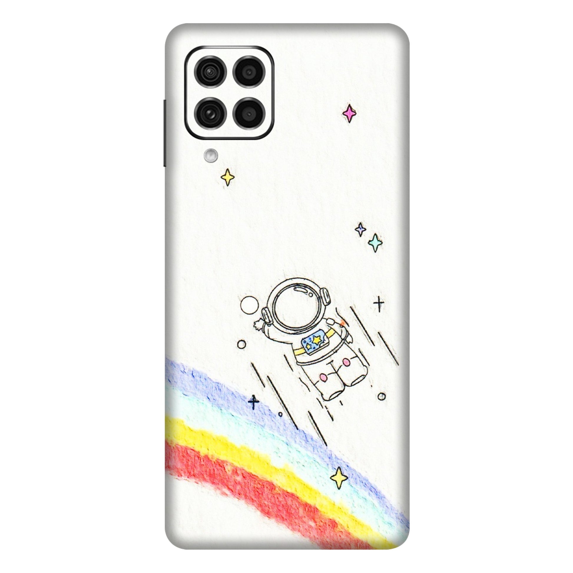 Samsung M/F/Note/Flip and C Phone Skins (All Models) - Milkyway Astronaut - 3D Embossed Finish (L-110) Samsung Galaxy F62