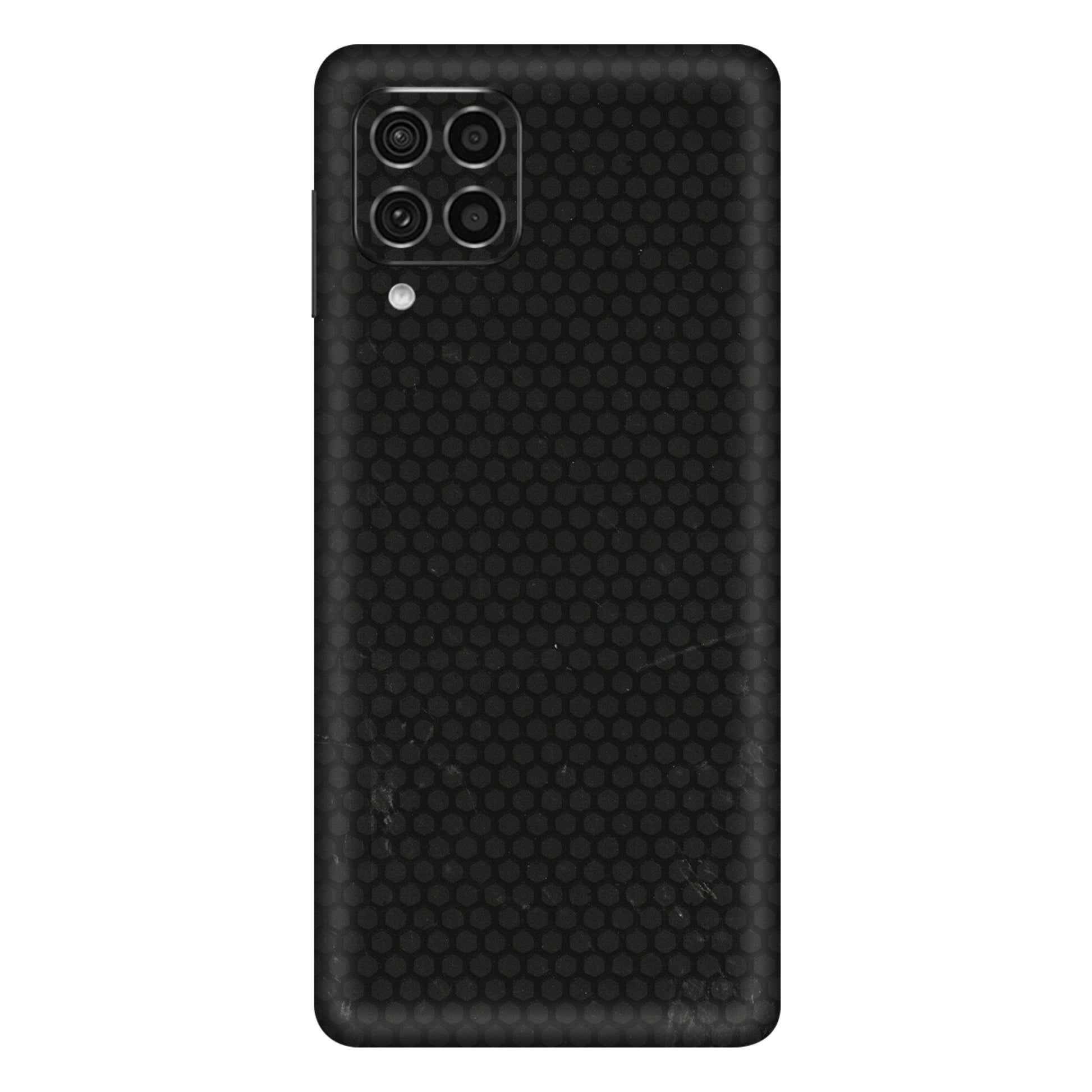 Samsung M/F/Note/Flip and C Phone Skins (All Models) - Black honeycomb - 3D Embossed Finish (L-114) Samsung Galaxy F62