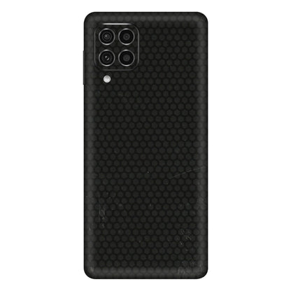 Samsung M/F/Note/Flip and C Phone Skins (All Models) - Black honeycomb - 3D Embossed Finish (L-114) Samsung Galaxy F62