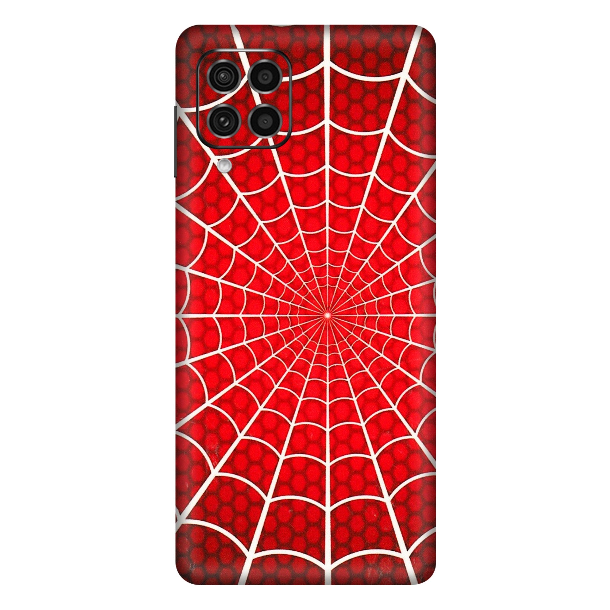 Samsung M/F/Note/Flip and C Phone Skins (All Models) - Classic Spidey Web - 3D Embossed Finish (L-115) Samsung Galaxy F62