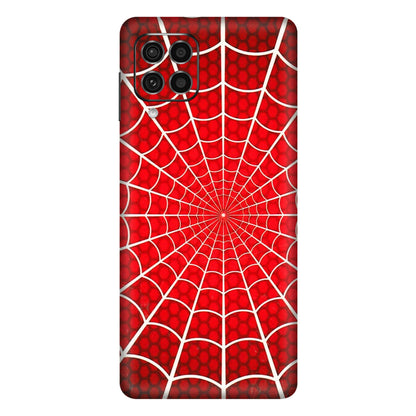 Samsung M/F/Note/Flip and C Phone Skins (All Models) - Classic Spidey Web - 3D Embossed Finish (L-115) Samsung Galaxy F62