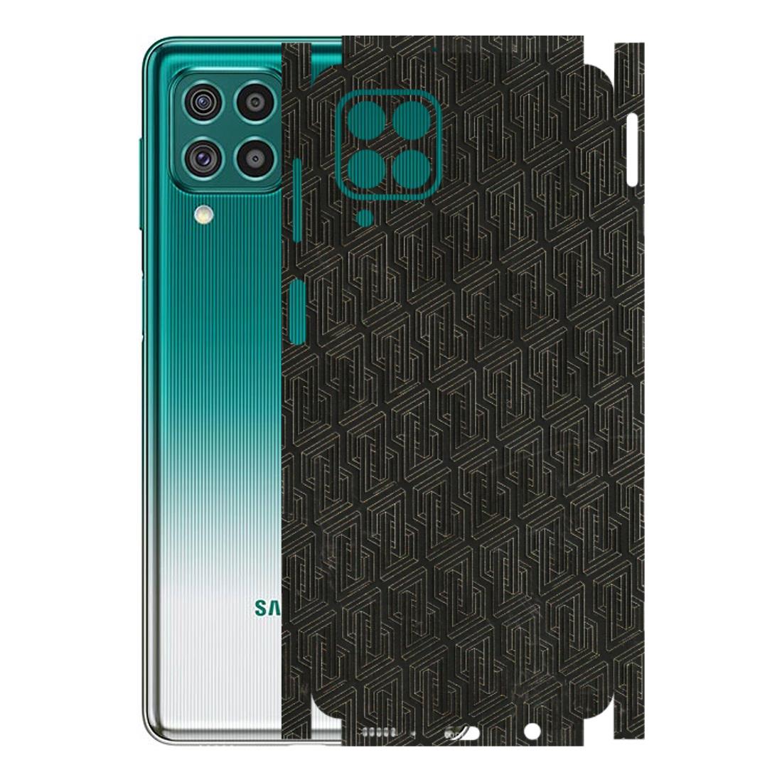 Samsung M/F/Note/Flip and C Phone Skins (All Models) - Black Abstract Pattern - 3D Embossed Finish (L-117) Samsung Galaxy F62