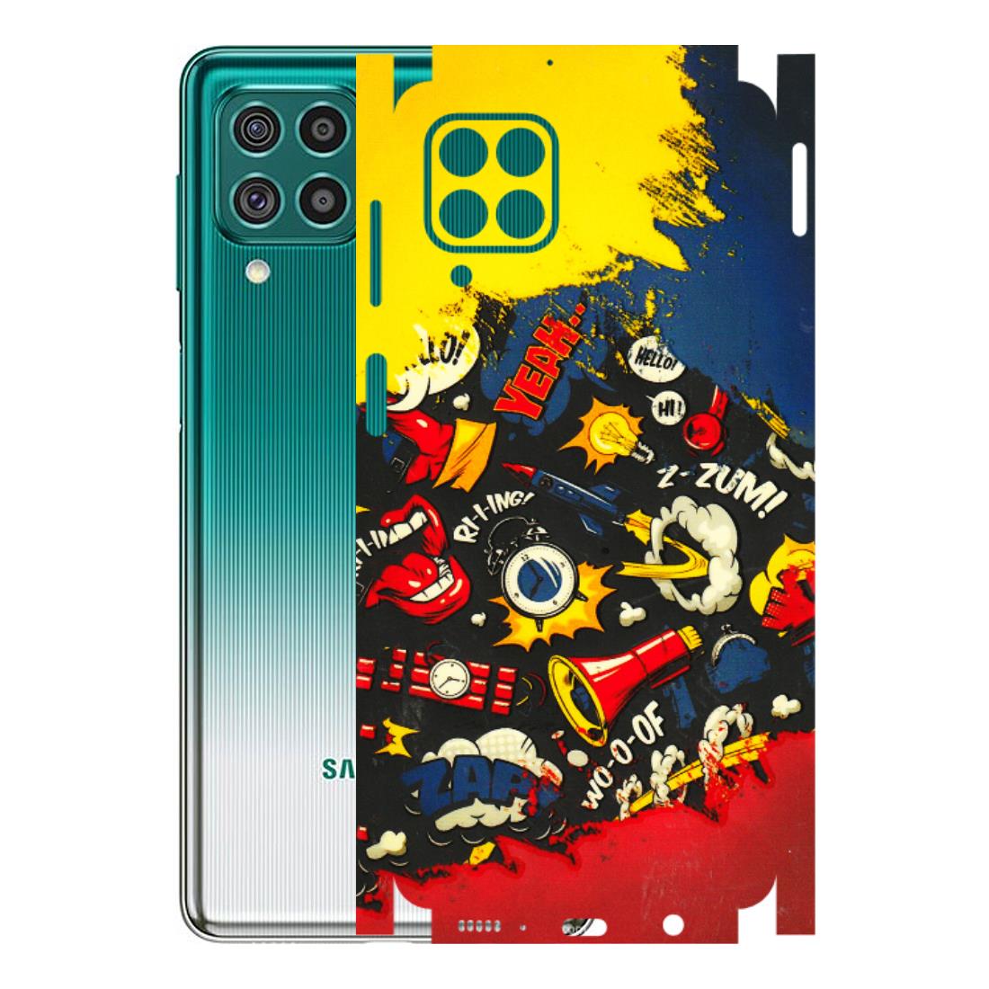 Samsung M/F/Note/Flip and C Phone Skins (All Models) - Pacific Doodle Art - 3D Embossed Finish (L-120) Samsung Galaxy F62