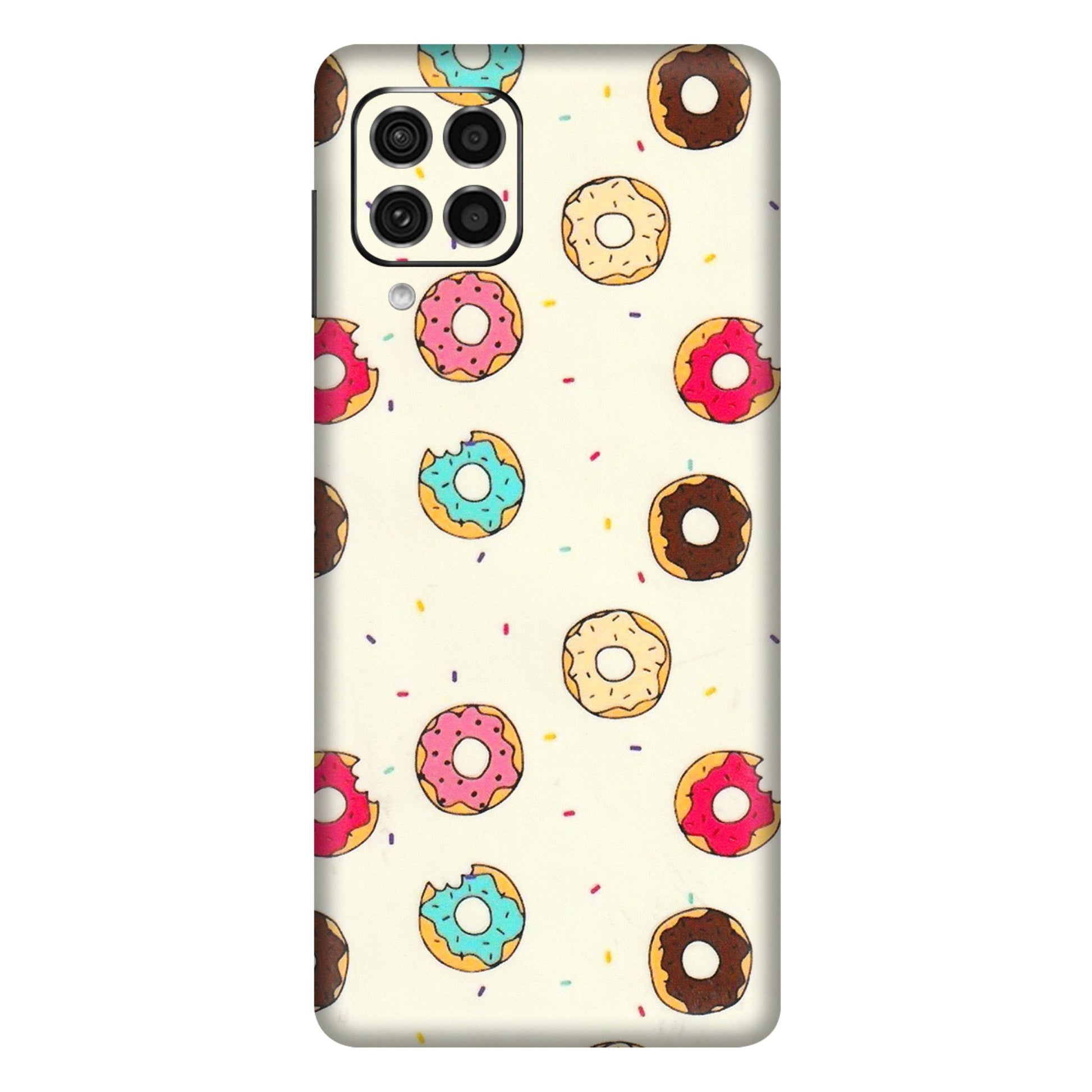 Samsung M/F/Note/Flip and C Phone Skins (All Models) - Mini Donuts Doodle Art - 3D Embossed Finish (L-122) Samsung Galaxy F62