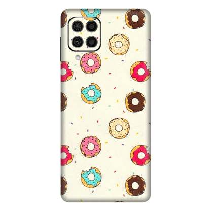Samsung M/F/Note/Flip and C Phone Skins (All Models) - Mini Donuts Doodle Art - 3D Embossed Finish (L-122) Samsung Galaxy F62