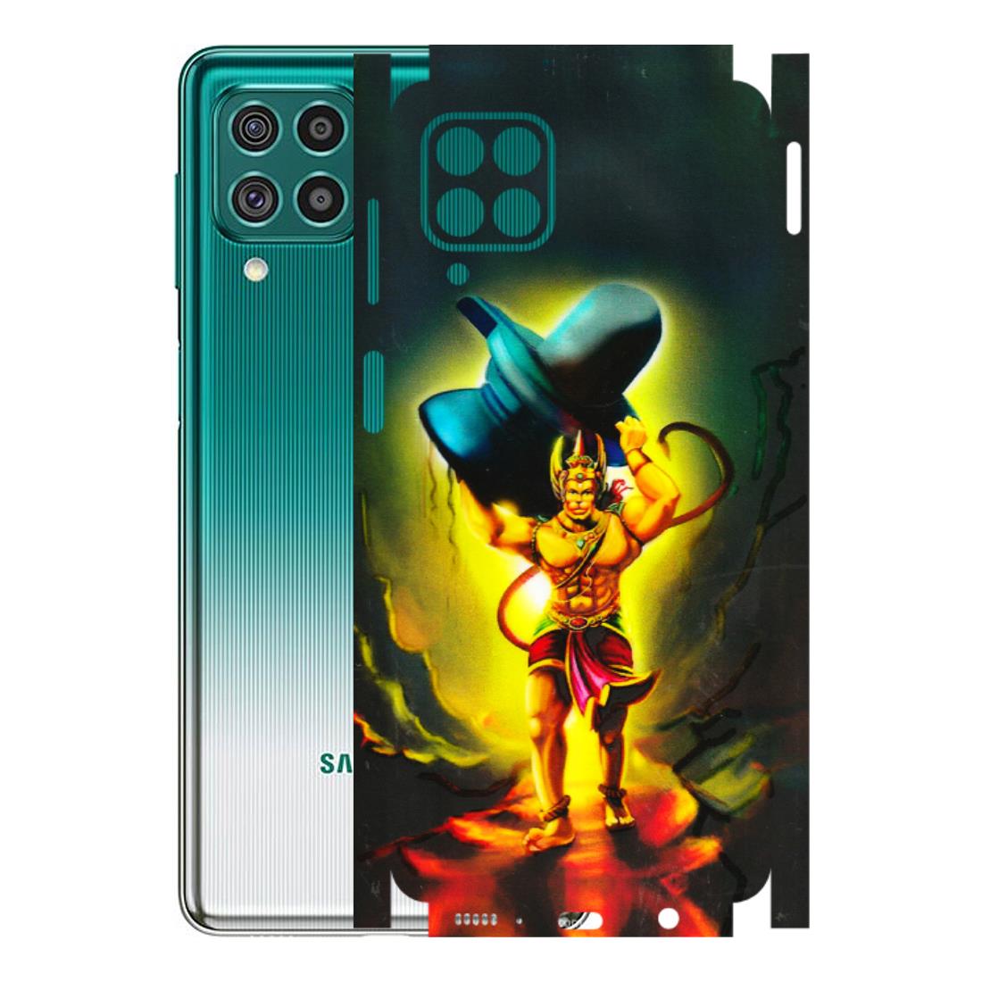 Samsung M/F/Note/Flip and C Phone Skins (All Models) - Hanuman Ji - 3D Embossed Finish (L-128) Samsung Galaxy F62