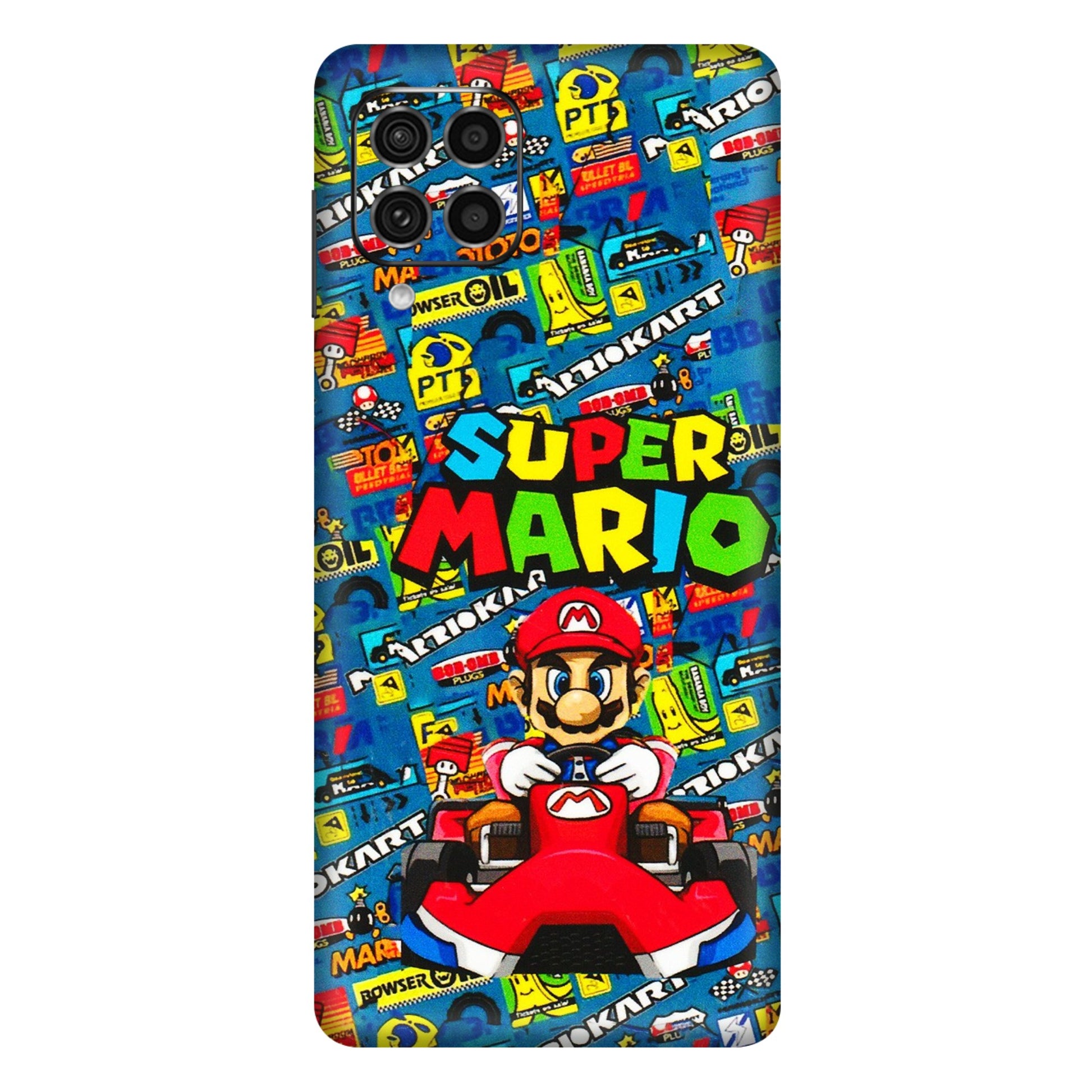 Samsung M/F/Note/Flip and C Phone Skins (All Models) - Super Mario Kart - 3D Embossed Finish (L-140) Samsung Galaxy F62