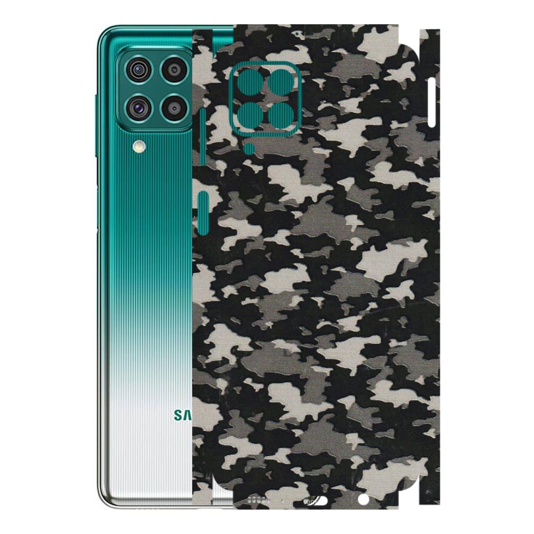 Samsung M/F/Note/Flip and C Phone Skins (All Models) - Black/Grey Camoflaunge - 3D Embossed Finish (L-142) Samsung Galaxy F62