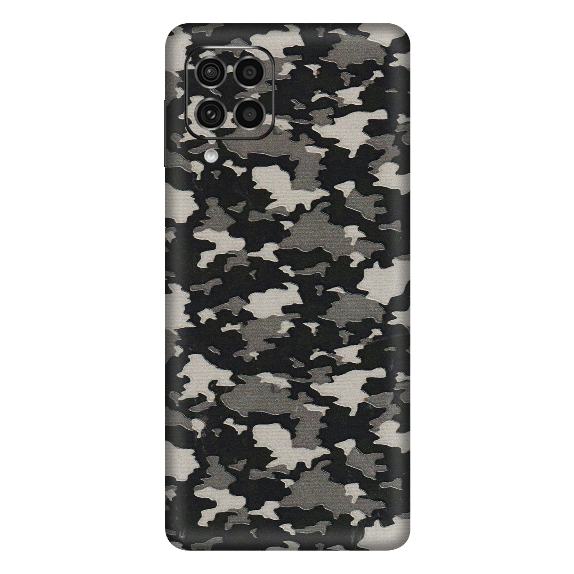 Samsung M/F/Note/Flip and C Phone Skins (All Models) - Black/Grey Camoflaunge - 3D Embossed Finish (L-142) Samsung Galaxy F62