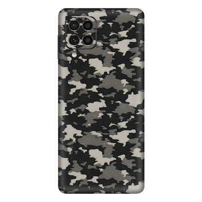 Samsung M/F/Note/Flip and C Phone Skins (All Models) - Black/Grey Camoflaunge - 3D Embossed Finish (L-142) Samsung Galaxy F62