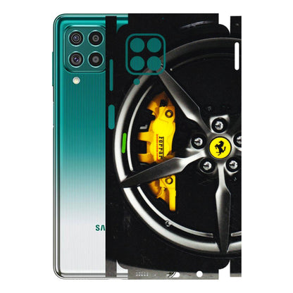 Samsung M/F/Note/Flip and C Phone Skins (All Models) - Ferrari Wheel Alloy - 3D Embossed Finish (L-173) Samsung Galaxy F62