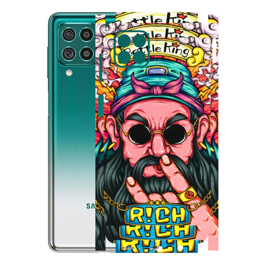 Samsung M/F/Note/Flip and C Phone Skins (All Models) - Battle King Dude Face - 3D Embossed Finish (L-178) Samsung Galaxy F62