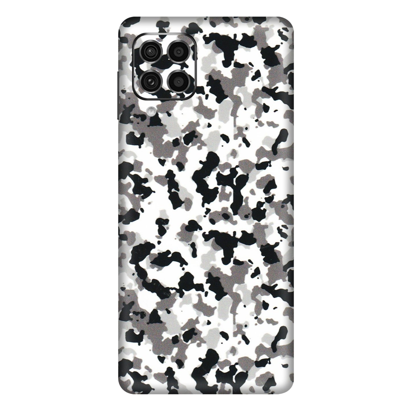 Samsung M/F/Note/Flip and C Phone Skins (All Models) - White Black Camouflage - 3D Embossed Finish (L-18) Samsung Galaxy F62