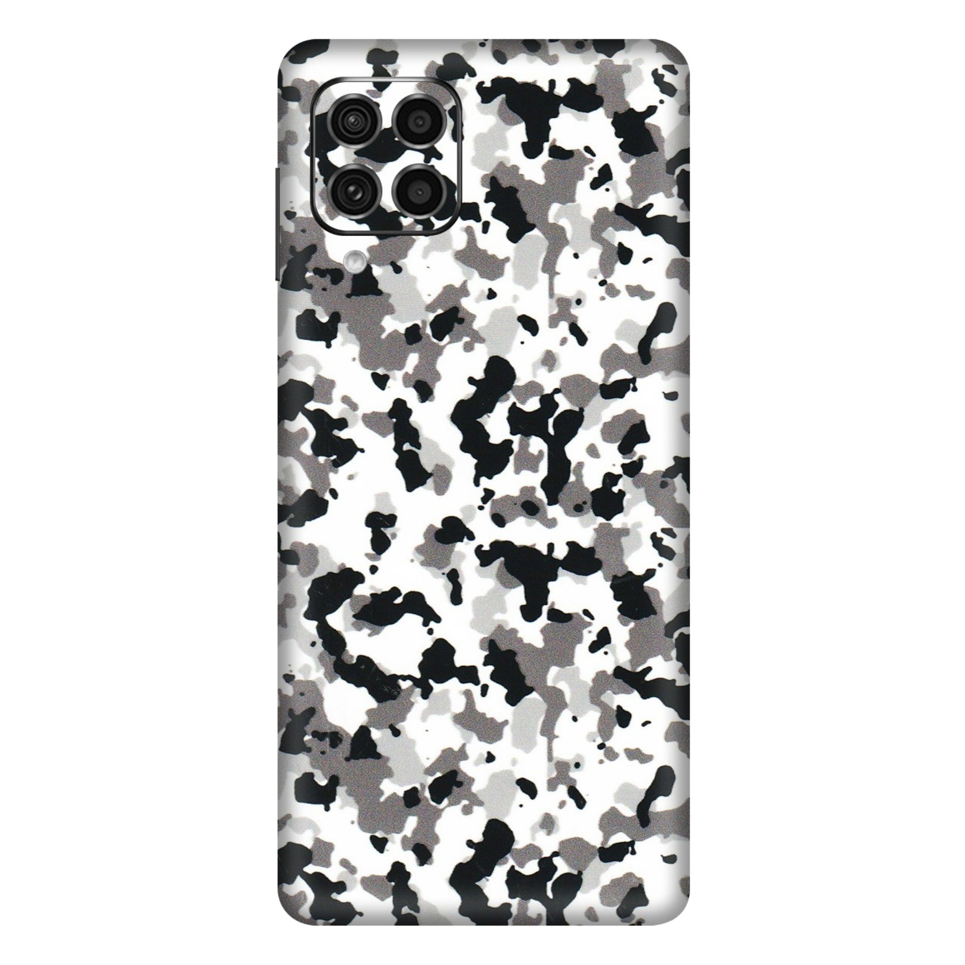 Samsung M/F/Note/Flip and C Phone Skins (All Models) - White Black Camouflage - 3D Embossed Finish (L-18) Samsung Galaxy F62