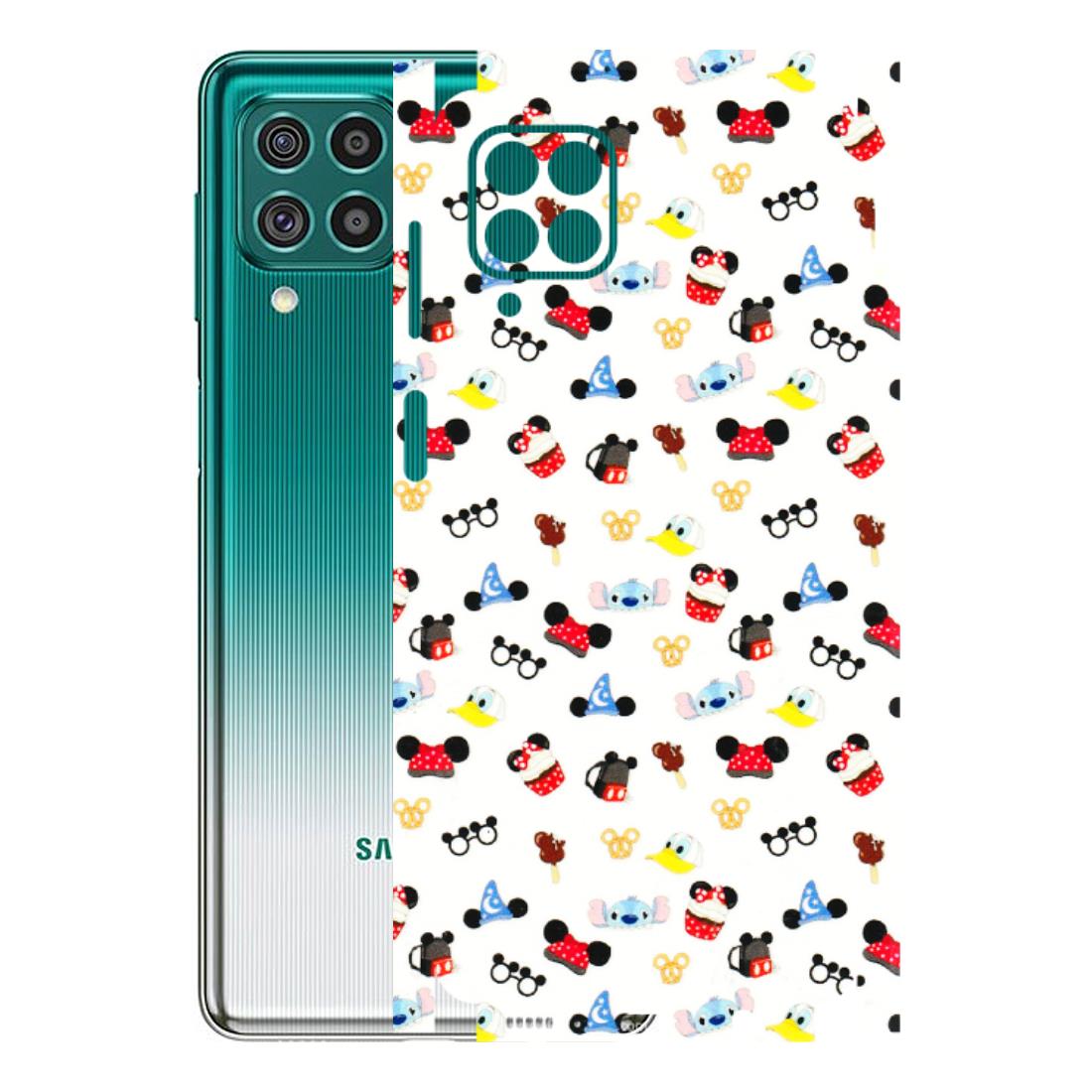 Samsung M/F/Note/Flip and C Phone Skins (All Models) - Minnie Mouse & Donald Doodles s - 3D Embossed Finish (L-194) Samsung Galaxy F62