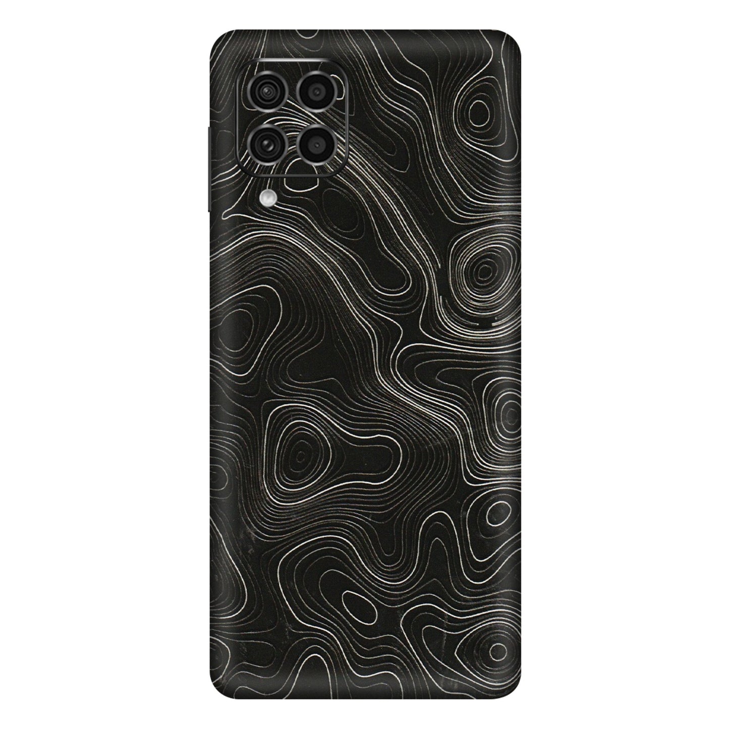 Samsung M/F/Note/Flip and C Phone Skins (All Models) - Black Swirl - 3D Embossed Finish (L-196) Samsung Galaxy F62