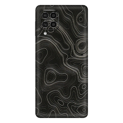 Samsung M/F/Note/Flip and C Phone Skins (All Models) - Black Swirl - 3D Embossed Finish (L-196) Samsung Galaxy F62