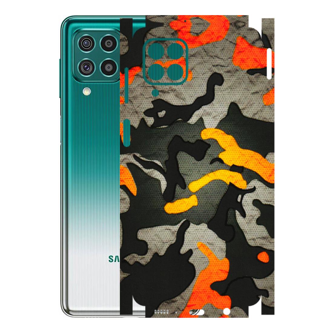 Samsung M/F/Note/Flip and C Phone Skins (All Models) - Orange Camouflage - 3D Embossed Finish (L-204) Samsung Galaxy F62