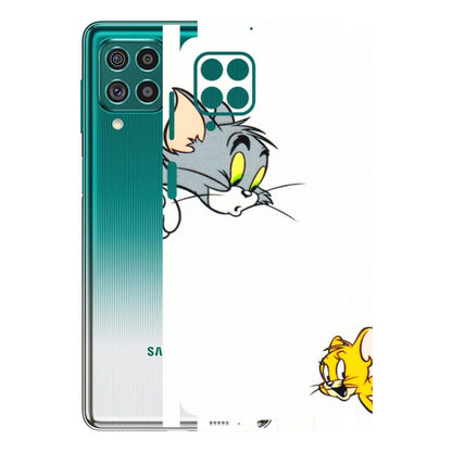 Samsung M/F/Note/Flip and C Phone Skins (All Models) - Cute Tom And Jerry - 3D Embossed Finish (L-220) Samsung Galaxy F62
