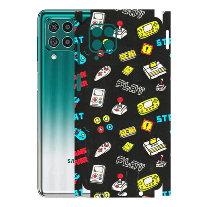 Samsung M/F/Note/Flip and C Phone Skins (All Models) - Gaming Doodles - 3D Embossed Finish (L-224) Samsung Galaxy F62
