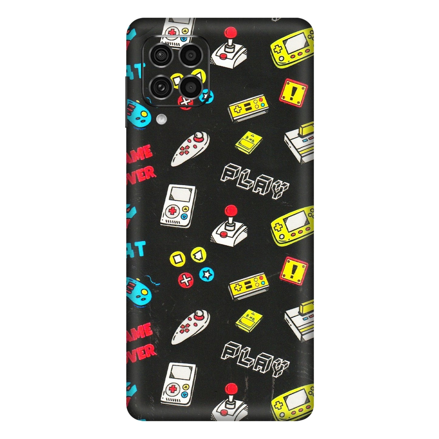 Samsung M/F/Note/Flip and C Phone Skins (All Models) - Gaming Doodles - 3D Embossed Finish (L-224) Samsung Galaxy F62