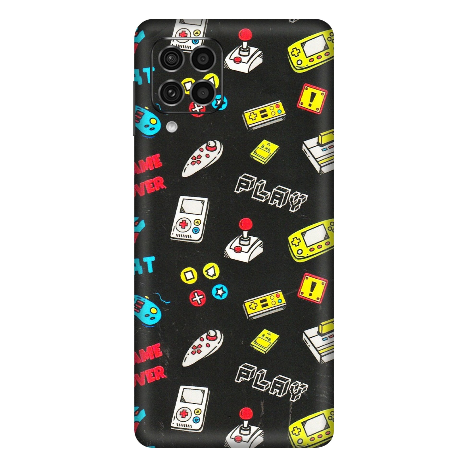 Samsung M/F/Note/Flip and C Phone Skins (All Models) - Gaming Doodles - 3D Embossed Finish (L-224) Samsung Galaxy F62