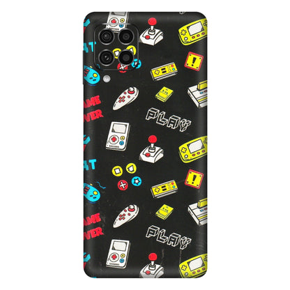 Samsung M/F/Note/Flip and C Phone Skins (All Models) - Gaming Doodles - 3D Embossed Finish (L-224) Samsung Galaxy F62