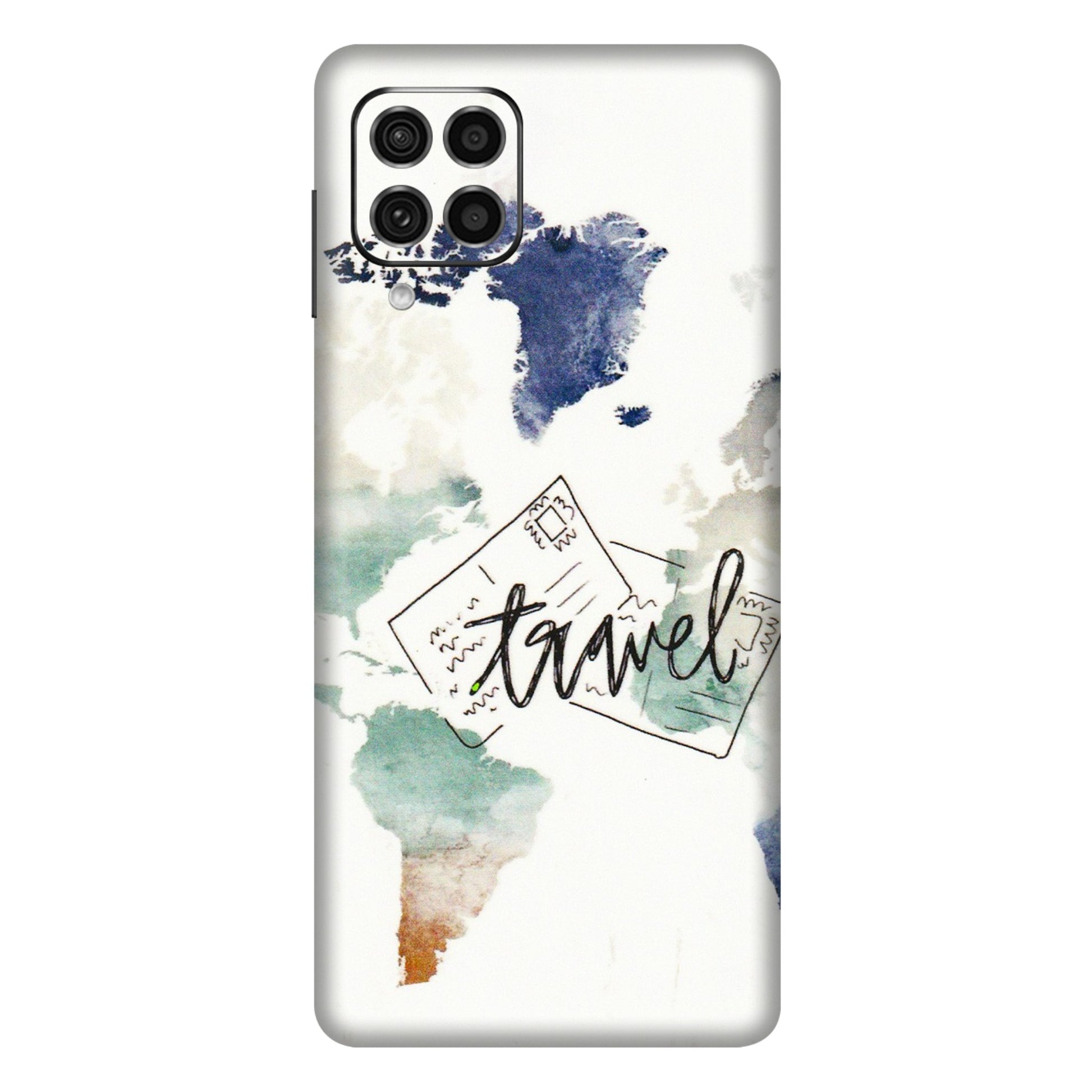 Samsung M/F/Note/Flip and C Phone Skins (All Models) - Travel The World - 3D Embossed Finish (L-232) Samsung Galaxy F62