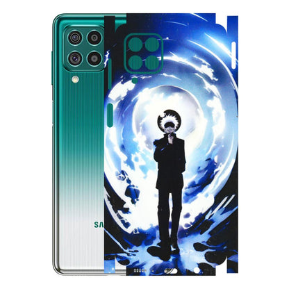 Samsung M/F/Note/Flip and C Phone Skins (All Models) - Satoru Gojo Dark Blue - 3D Embossed Finish (L-235) Samsung Galaxy F62