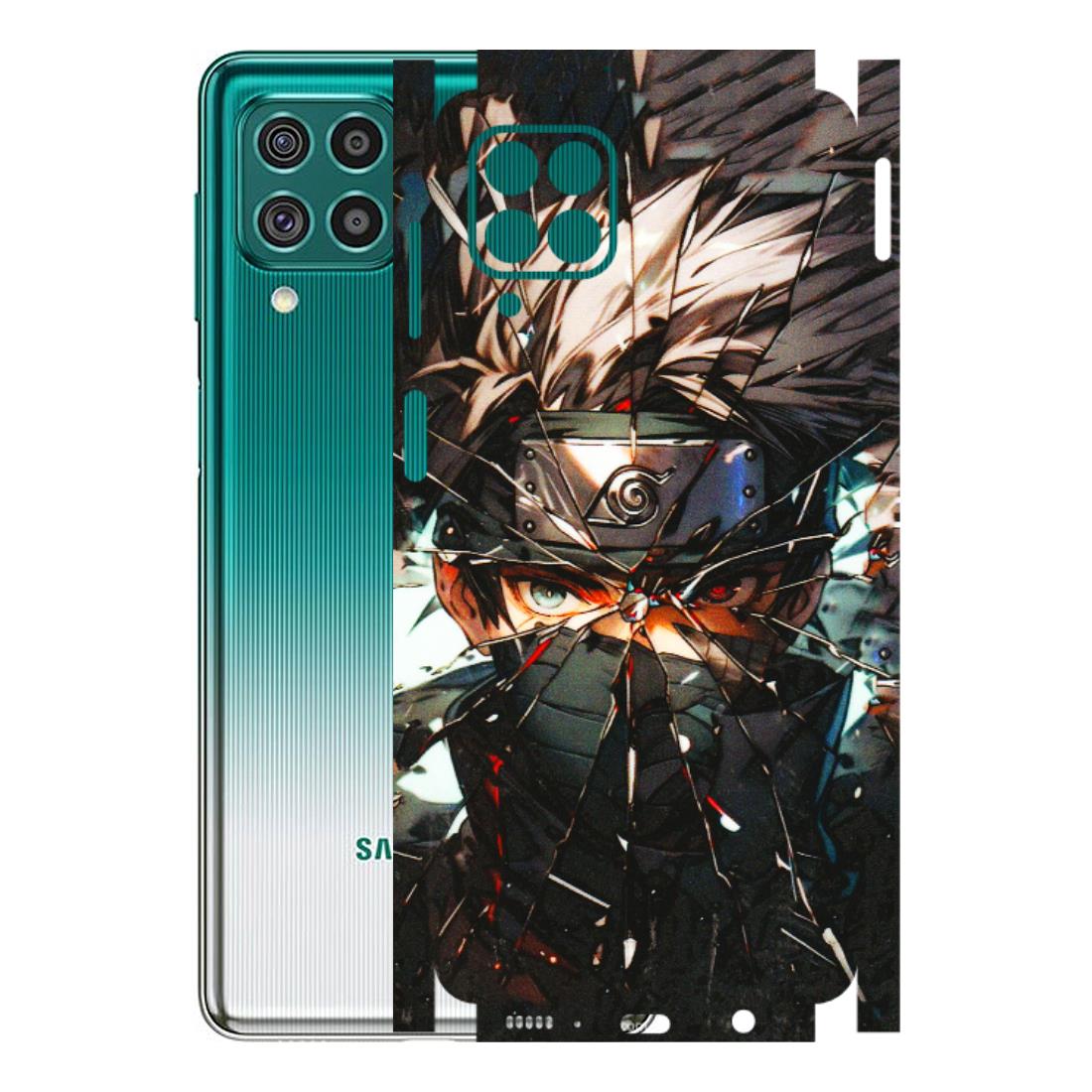 Samsung M/F/Note/Flip and C Phone Skins (All Models) - Kakashi Shattered Glass Effect - 3D Embossed Finish (L-237) Samsung Galaxy F62