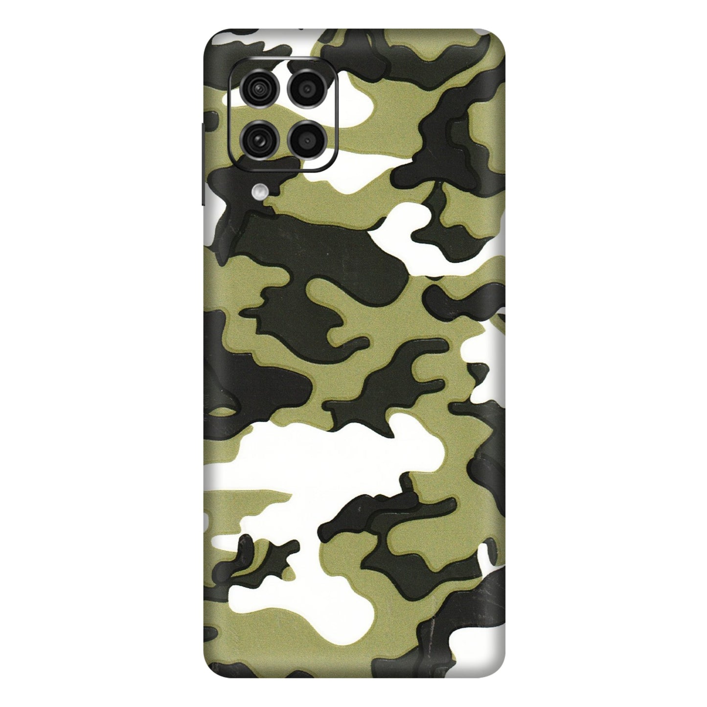 Samsung M/F/Note/Flip and C Phone Skins (All Models) - Camouflages White And Green - 3D Embossed Finish (L-243) Samsung Galaxy F62