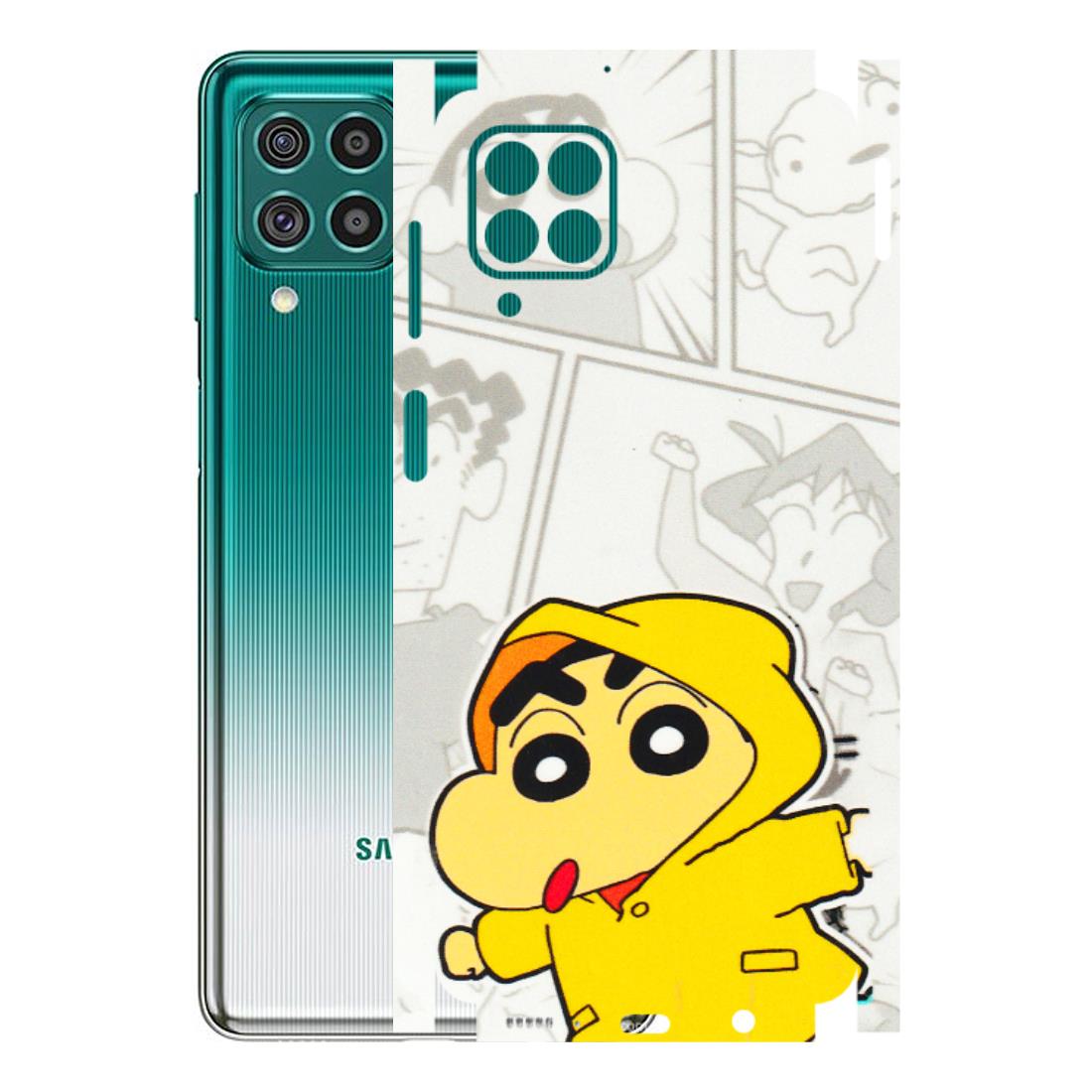 Samsung M/F/Note/Flip and C Phone Skins (All Models) - Yellow Shinchan Comic - 3D Embossed Finish (L-246) Samsung Galaxy F62